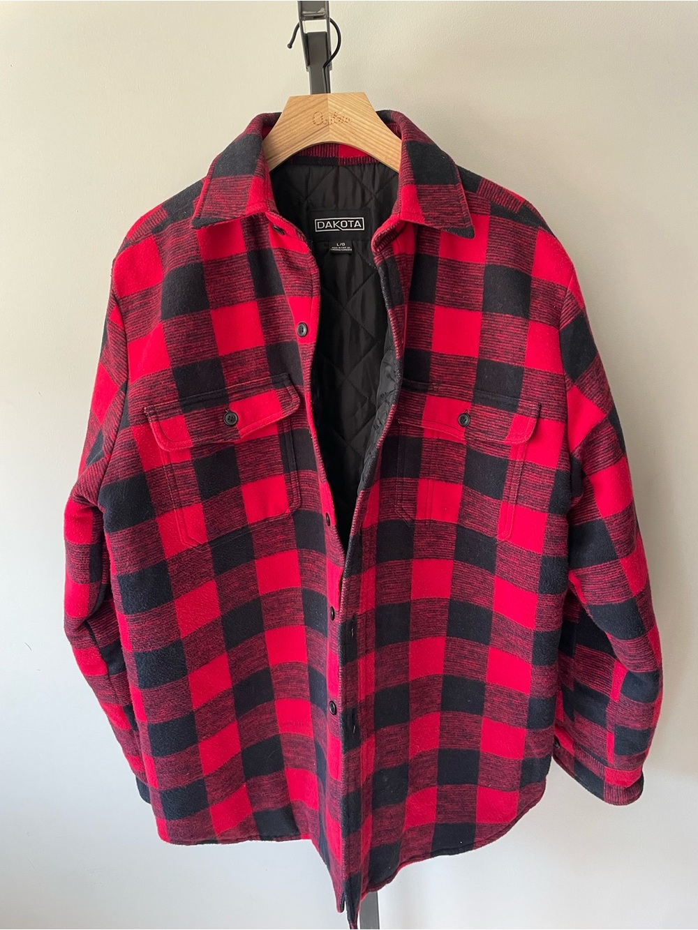 Dakota Buffalo Plaid Flannel Shacket Jacket Workwear Mens Size Large